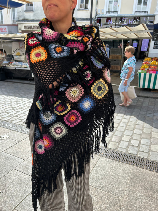 Grand chale en patchwork