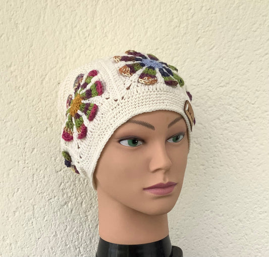 Bonnet fleurs