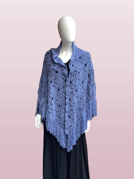 Châle au crochet en point d’ananas