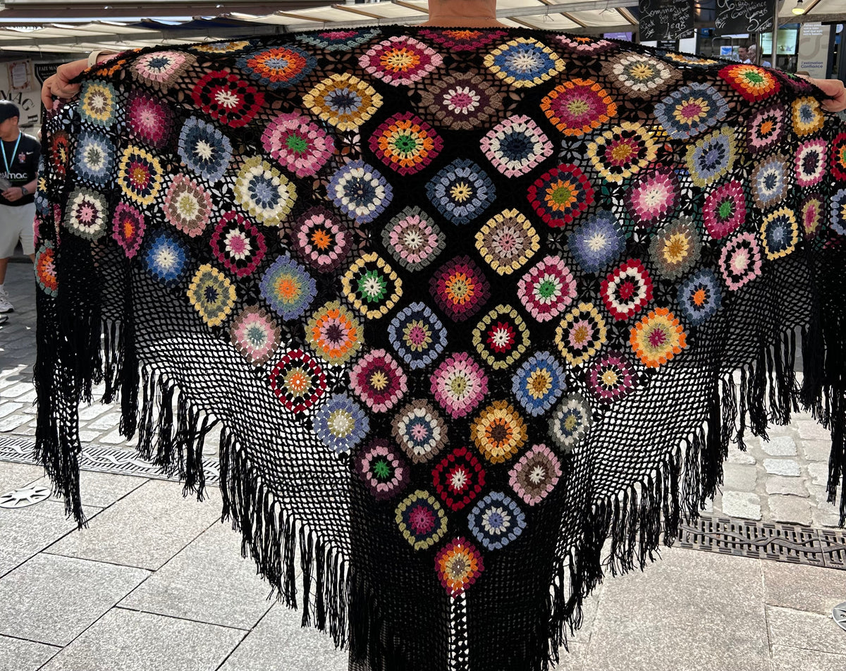 Grand chale en patchwork