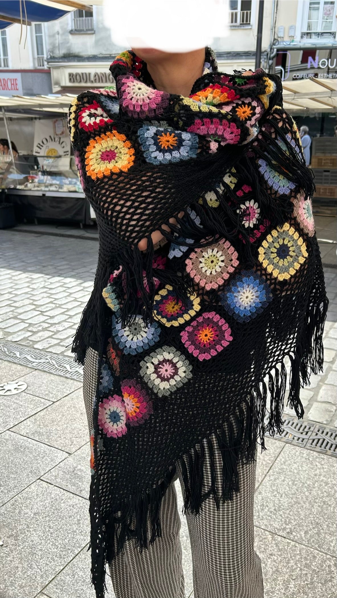 Grand chale en patchwork