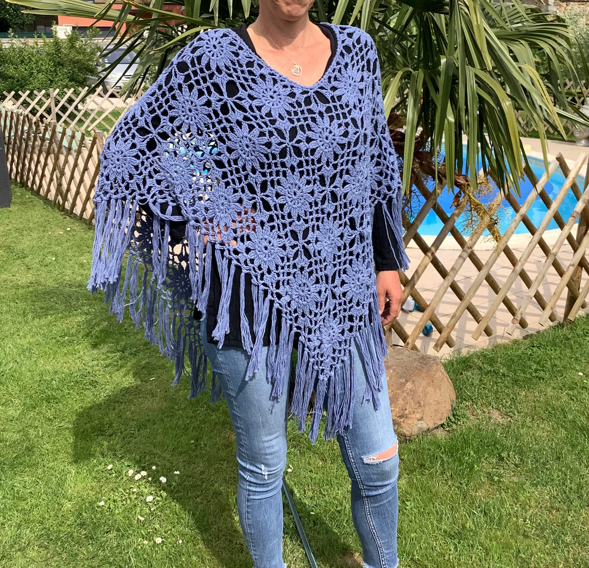 Poncho 100% coton