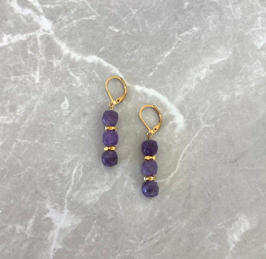 Boucles d’oreilles Améthyste