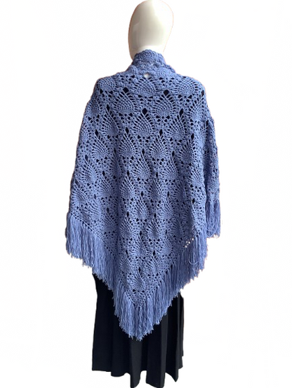 Châle au crochet en point d’ananas
